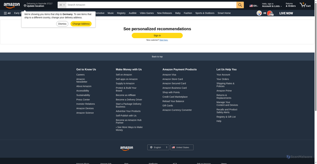 Security scan screenshot of https://fseryy.pages.dev/Smart-Home/b/?ie=UTF8&node=6563140011&ref_=nav_cs_smart_home