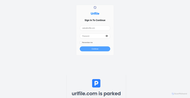 Security scan screenshot of https://storage.googleapis.com/mwebza/index.html#sales@urlfile.com