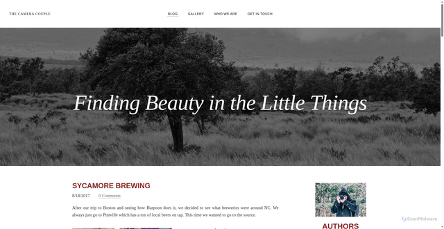 Security scan screenshot of https://www.thecameracouple.com/blog/sycamore-brewing