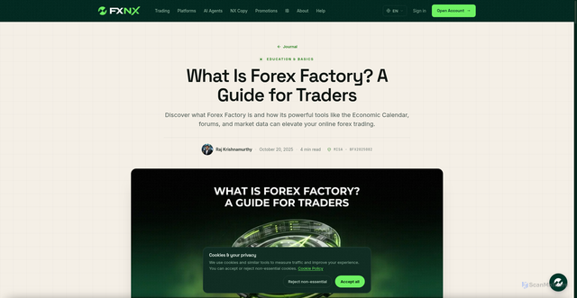 Security scan screenshot of https://fxnx.com/en/blog/what-is-forex-factory-a-guide-for-traders