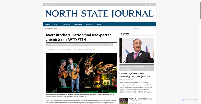 Security scan screenshot of https://nsjonline.com/article/2025/11/avett-brothers-patton-find-unexpected-chemistry-in-avtt-pttn/