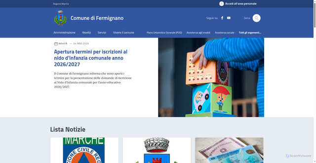Security scan screenshot of https://www.comune.fermignano.pu.it