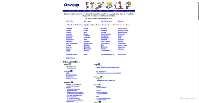 Security scan screenshot of classreport.org