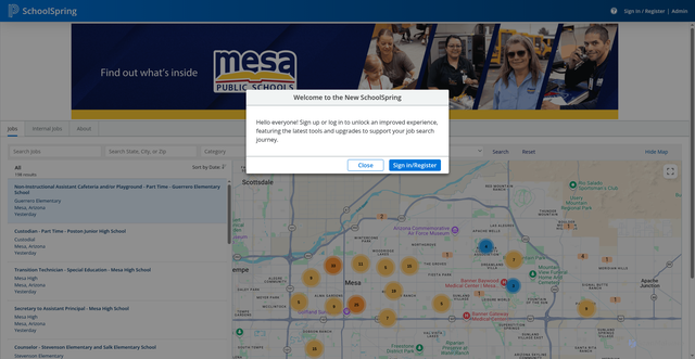 Security scan screenshot of https://mpsaz.schoolspring.com
