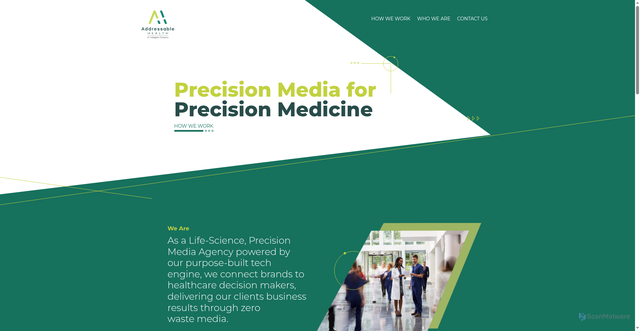 Security scan screenshot of http://addressablehealth.com/