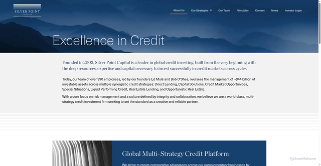 Security scan screenshot of https://silverpointcapital.com
