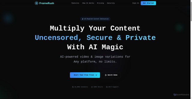 Security scan screenshot of https://website-hcw.pages.dev/
