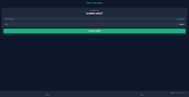 Security scan screenshot of https://hibaqmuse13-ux.github.io/usdt-app