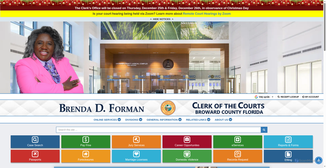 Security scan screenshot of https://www.browardclerk.org