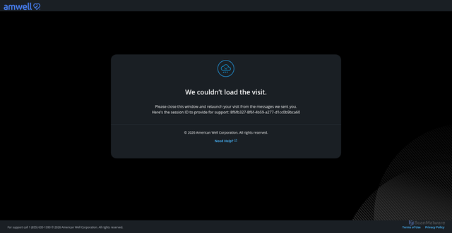 Security scan screenshot of https://stg01-aehr.stg01.amwell.systems