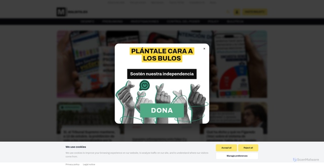 Security scan screenshot of https://maldita.es