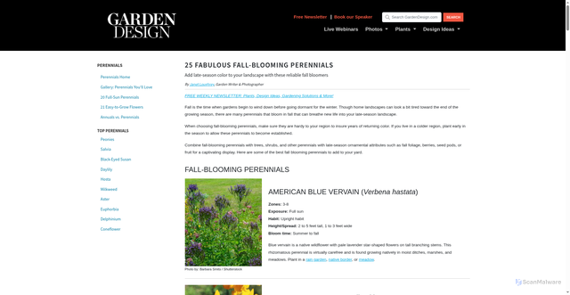 Security scan screenshot of https://www.gardendesign.com/perennials/fall-blooming.html