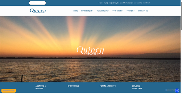 Security scan screenshot of https://quincywi.gov/