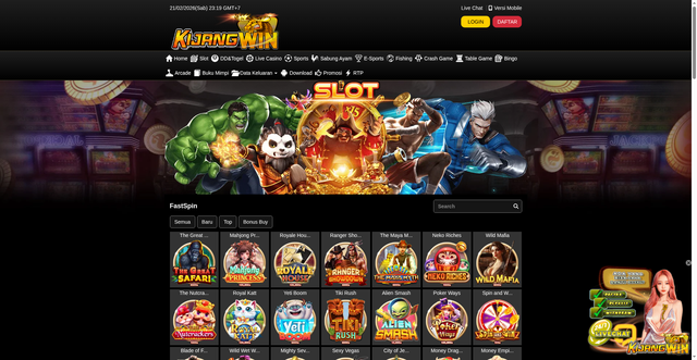 Security scan screenshot of https://stealthkijangwin.click/desktop/game/slot/fastspin