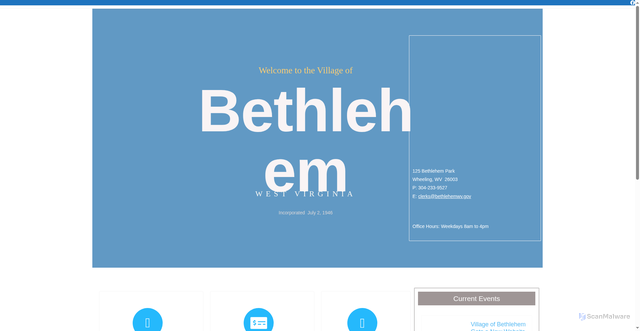Security scan screenshot of https://bethlehemwv.gov/