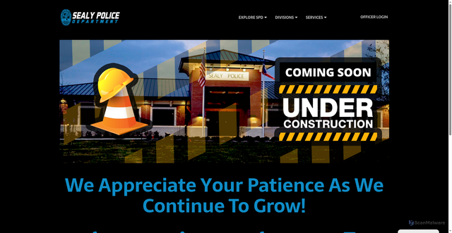 Security scan screenshot of https://sealypolice.gov/