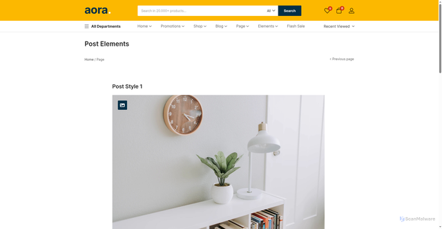 Security scan screenshot of https://test.bluepearlmarketplace.com/post-elements/