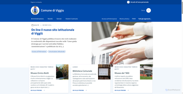 Security scan screenshot of https://www.comune.viggiu.va.it