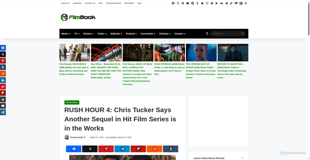 Security scan screenshot of https://film-book.com/rush-hour-4-chris-tucker-says-another-sequel-in-hit-film-series-is-in-the-works/