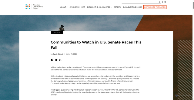 Security scan screenshot of https://www.americancommunities.org/communities-to-watch-in-u-s-senate-races-this-fall/
