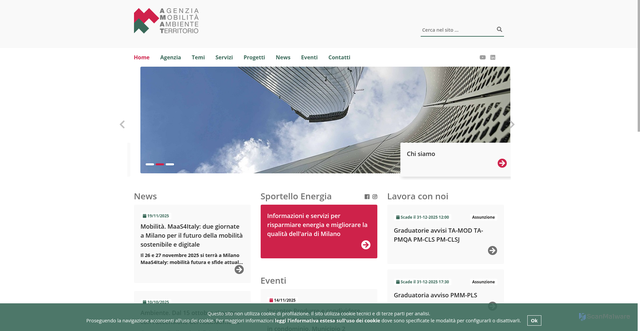 Security scan screenshot of https://www.amat-mi.it/