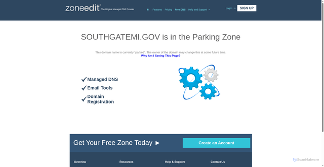 Security scan screenshot of http://southgatemi.gov/