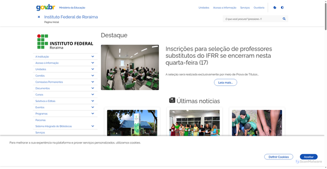 Security scan screenshot of https://www.ifrr.edu.br