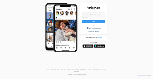 Security scan screenshot of instagram-cam.vercel.app