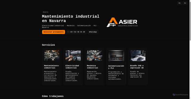 Security scan screenshot of http://asier.eus/