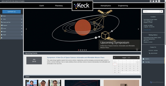 Security scan screenshot of https://kiss.caltech.edu