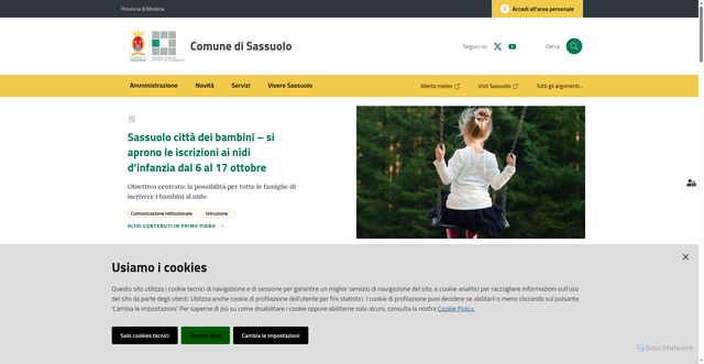 Security scan screenshot of https://www.comune.sassuolo.mo.it/