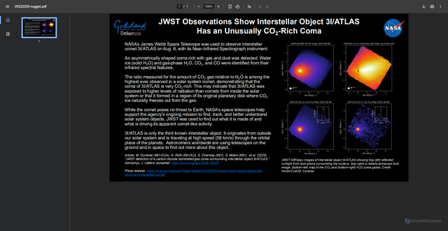 Security scan screenshot of https://science.gsfc.nasa.gov/600/nuggets/nugget-uploads/09_22_2025/09222025-nugget.pdf