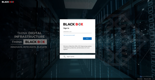 Security scan screenshot of https://blackboxservices.service-now.com