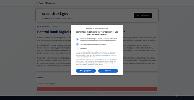 Security scan screenshot of https://scsolicitor4.gov/