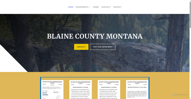 Security scan screenshot of https://blainecounty-mt.gov/