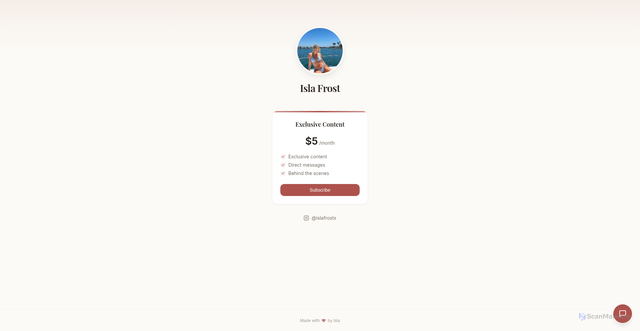 Security scan screenshot of https://islafrostx.site/