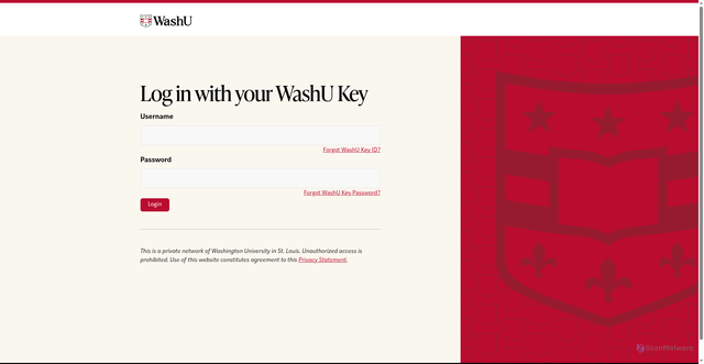 Security scan screenshot of https://reserve.wustl.edu