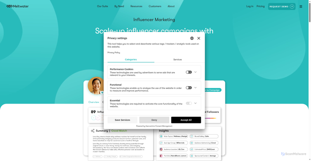 Security scan screenshot of https://klear.com/