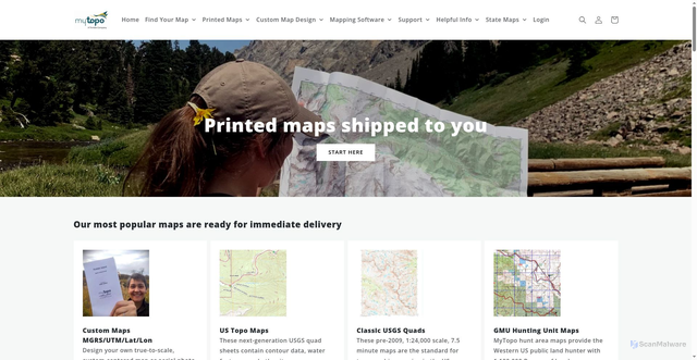 Security scan screenshot of https://mapstore.mytopo.com