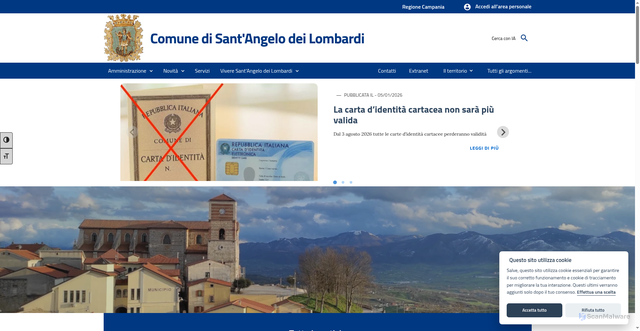 Security scan screenshot of https://www.comune.santangelodeilombardi.av.it/