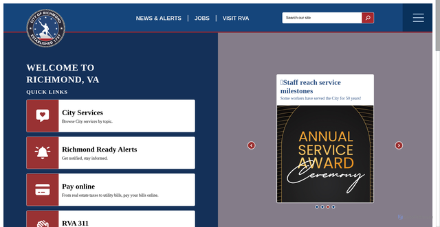 Security scan screenshot of https://rva.gov/