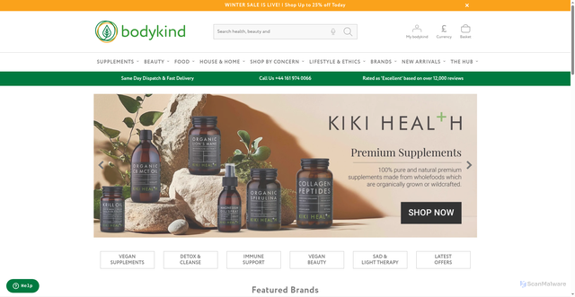 Security scan screenshot of https://www.bodykind.com