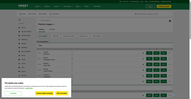 Security scan screenshot of https://www.unibet.co.uk/betting/odds/football/england/premier-league