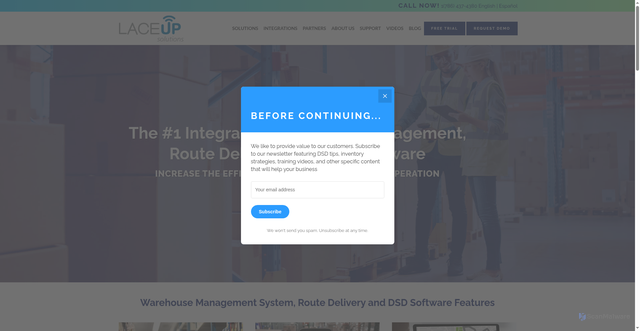 Security scan screenshot of https://laceupsolutions.com