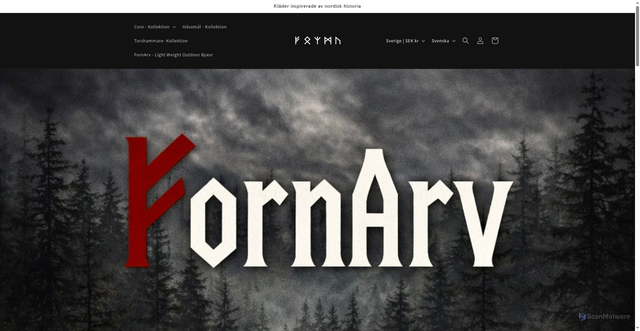 Security scan screenshot of https://fornarv.se