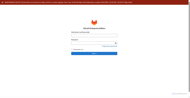 Security scan screenshot of https://gitlab.ssdlc.seven.sa