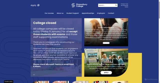 Security scan screenshot of https://www.ssfc.ac.uk/