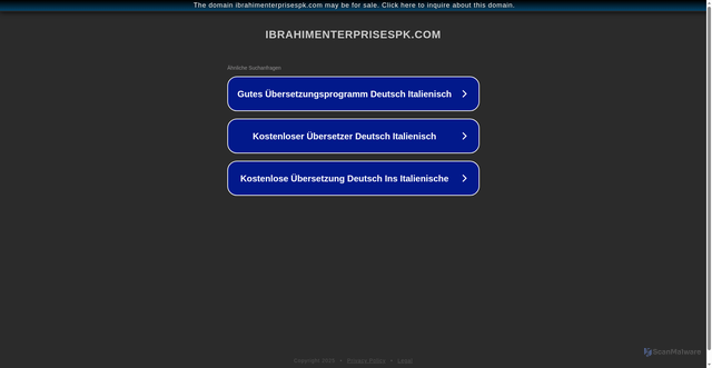 Security scan screenshot of https://ibrahimenterprisespk.com/