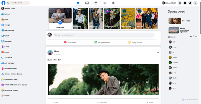 Security scan screenshot of https://facebook-five-nu.vercel.app/