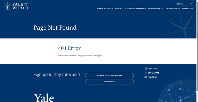 Security scan screenshot of https://world.yale.edu/regions/north_america.html